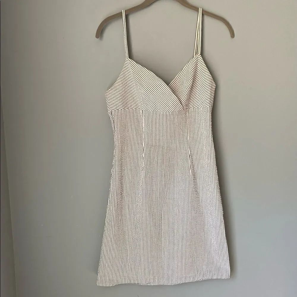 Isaac Mizrahi by target women’s pinstripe cross front mini dress